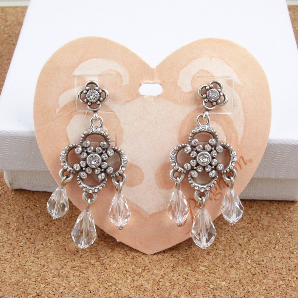BRIGHTON CRYSTAL COVE CHANDELIER EARRINGS NWT